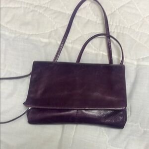 HOBO Purple Leather Shoulder Bag with Classic Design
